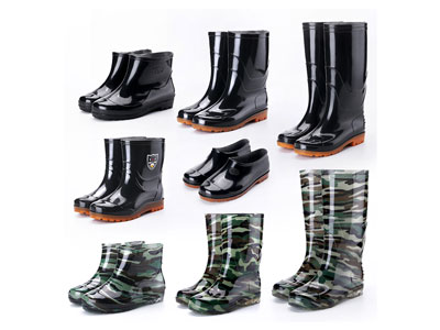 Botas de lluvia de PVC de dos colores
